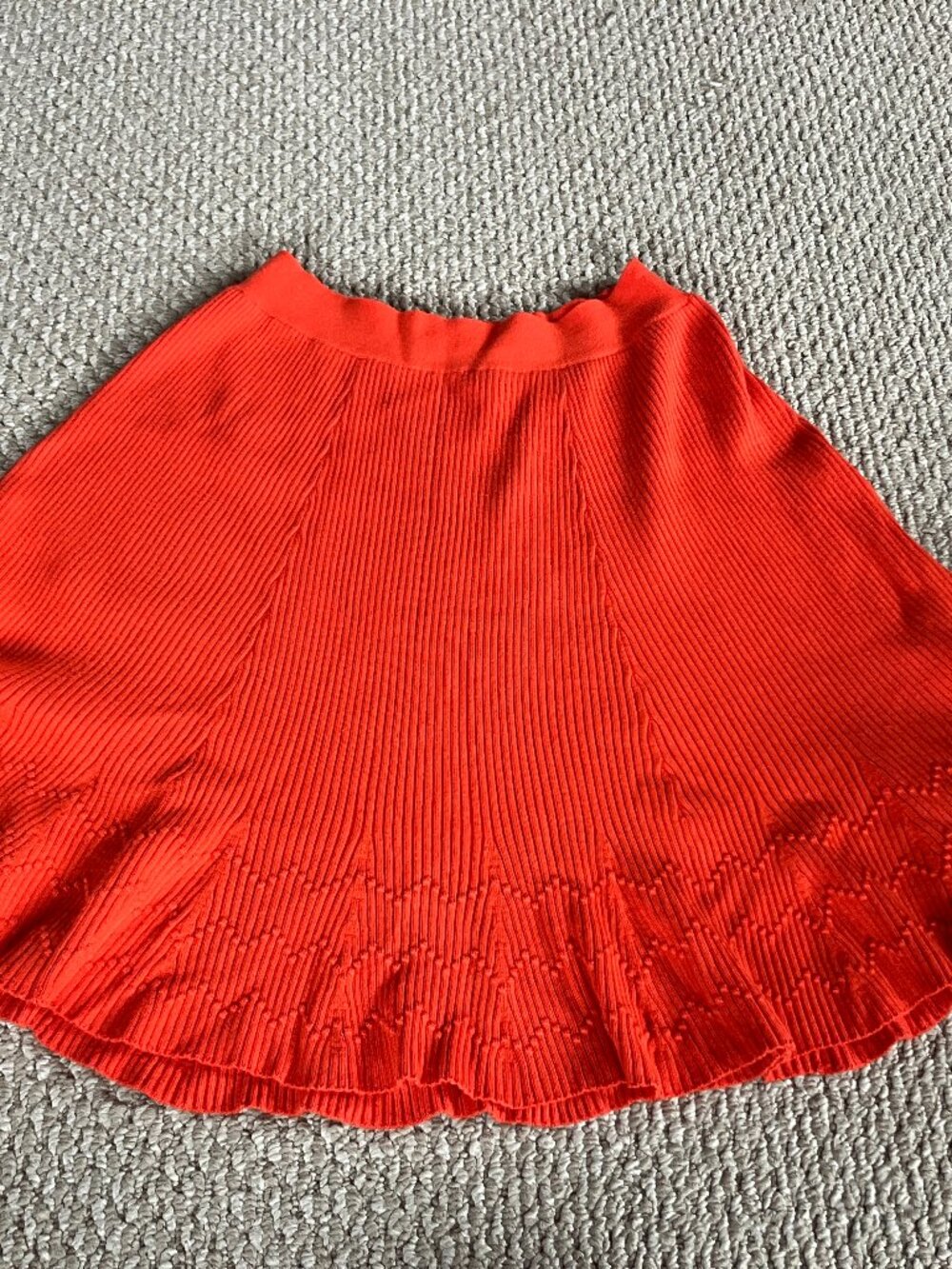 Anthropologie Maeve Jovie Orange Ribbed Sweater Mini‎ Skirt Medium
